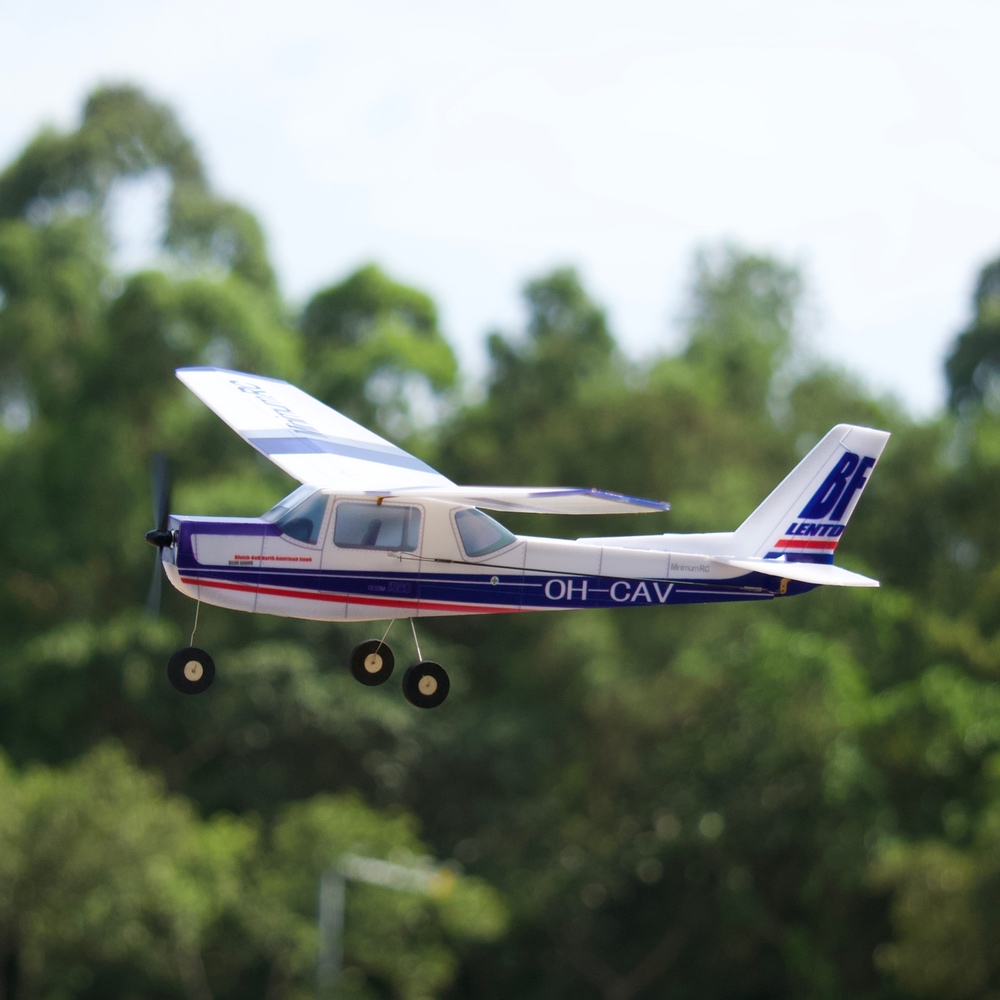 Model Kit Airplane - MinimumRC Plane Kit Blue Cessna152 360mm