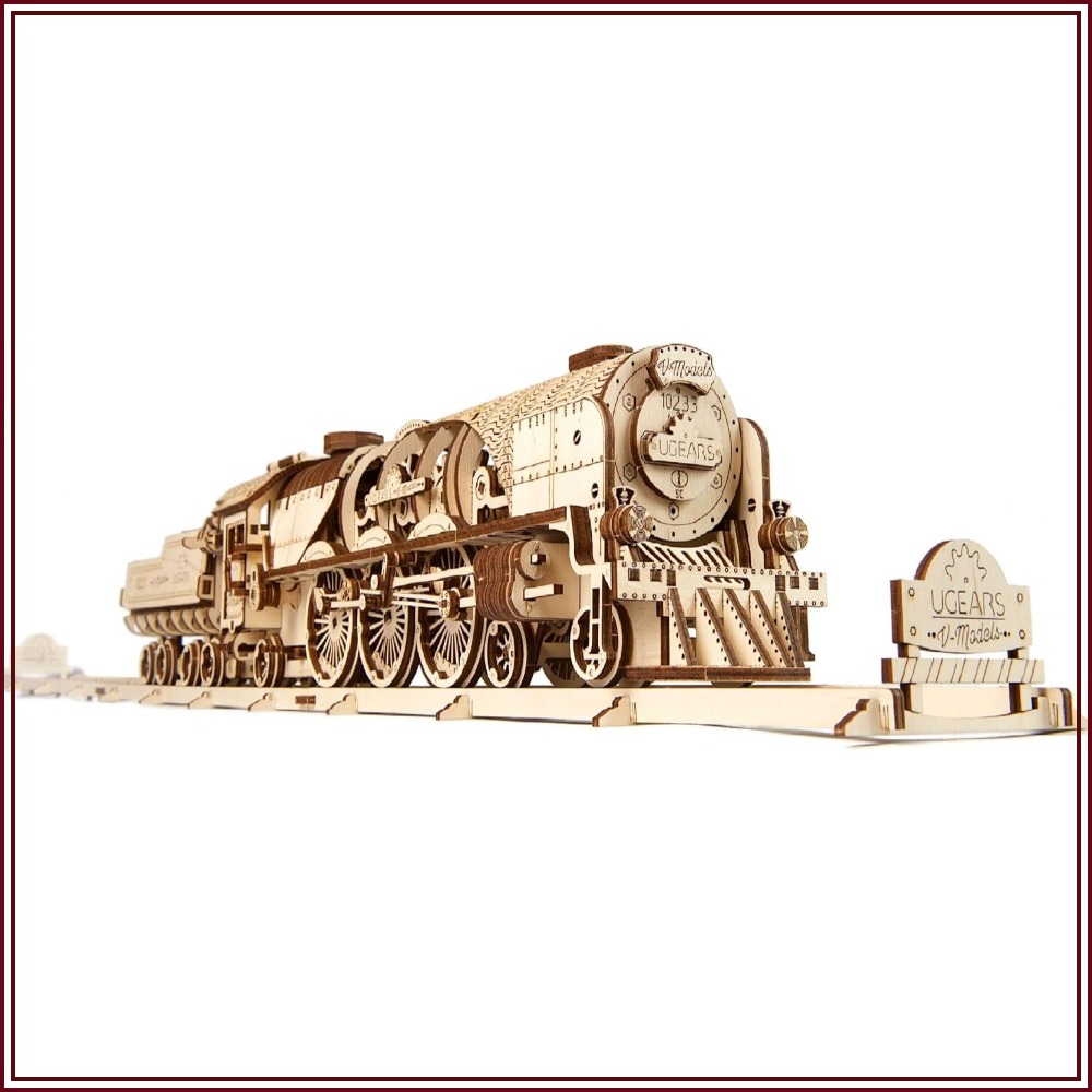 Model Kit Engine - V-Express Steam Train with Tender 3D