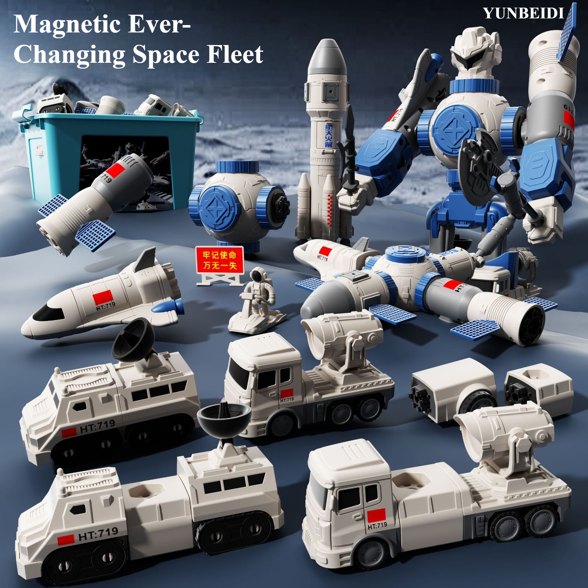 Model Kit Mecha - Children's Magnetic Deformation Car Robot Building