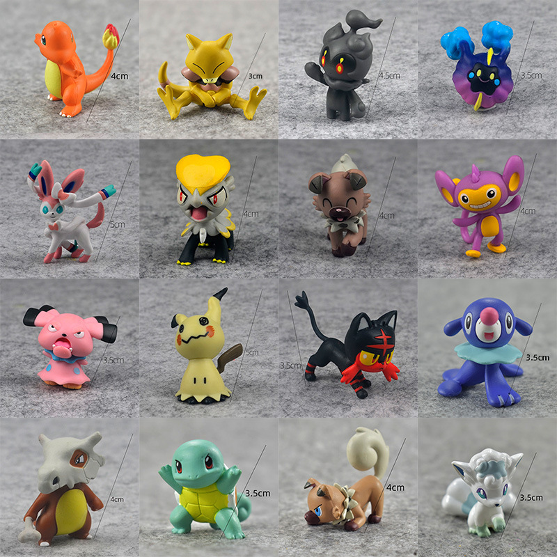 Model Kit Rayquaza - Pokemon Mini Figures Pikachu Charmander Bulbasaur