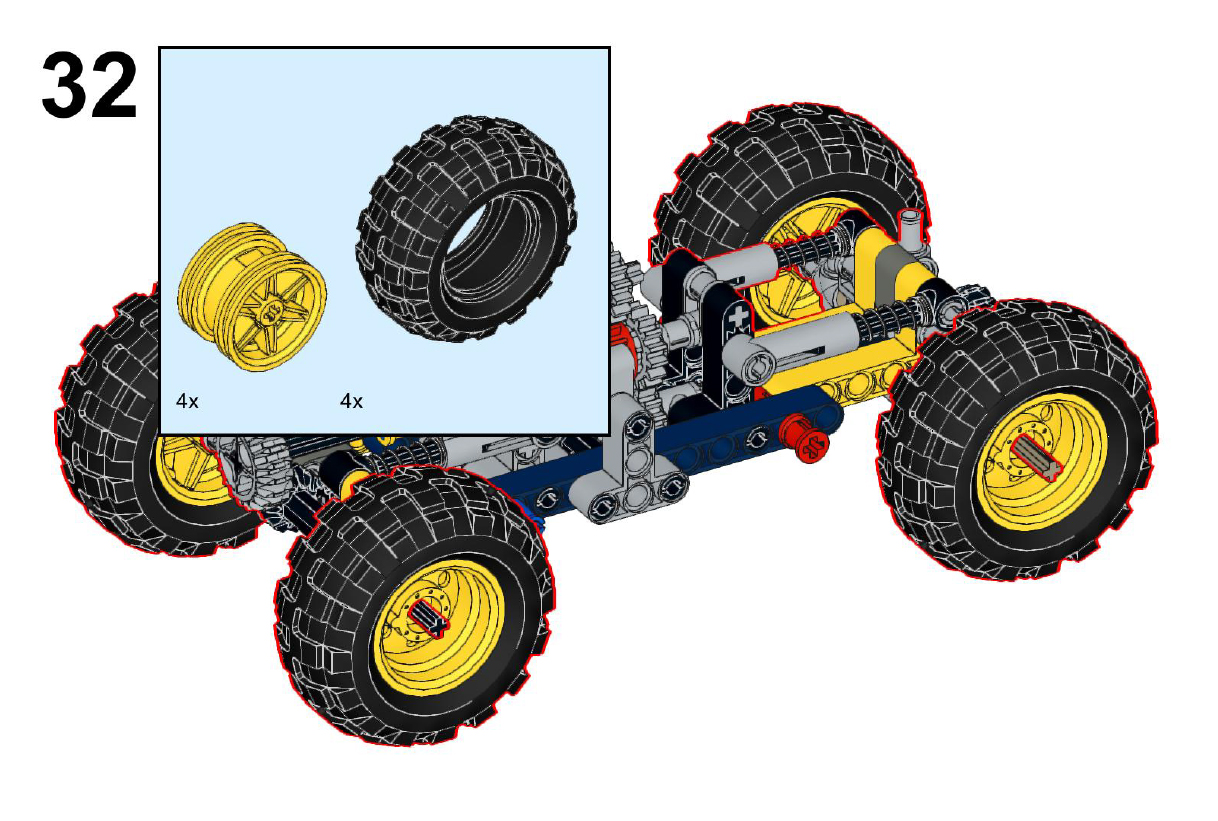 MOC Off-road Car Vehicle Chass - Model Kit Runner ulasan dan harga