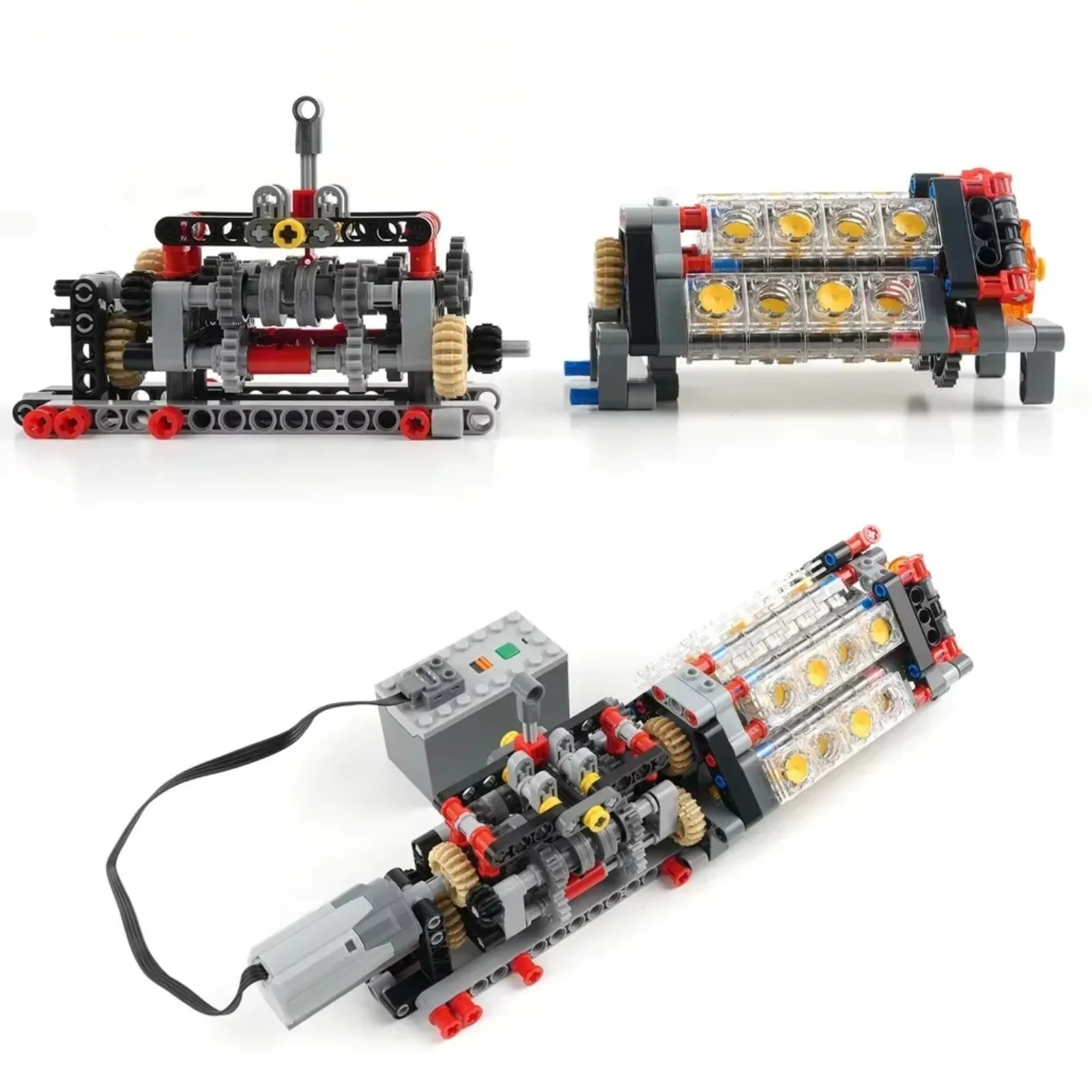 High-Tech Transparent V16 Engi - Model Kit Engine ulasan dan harga