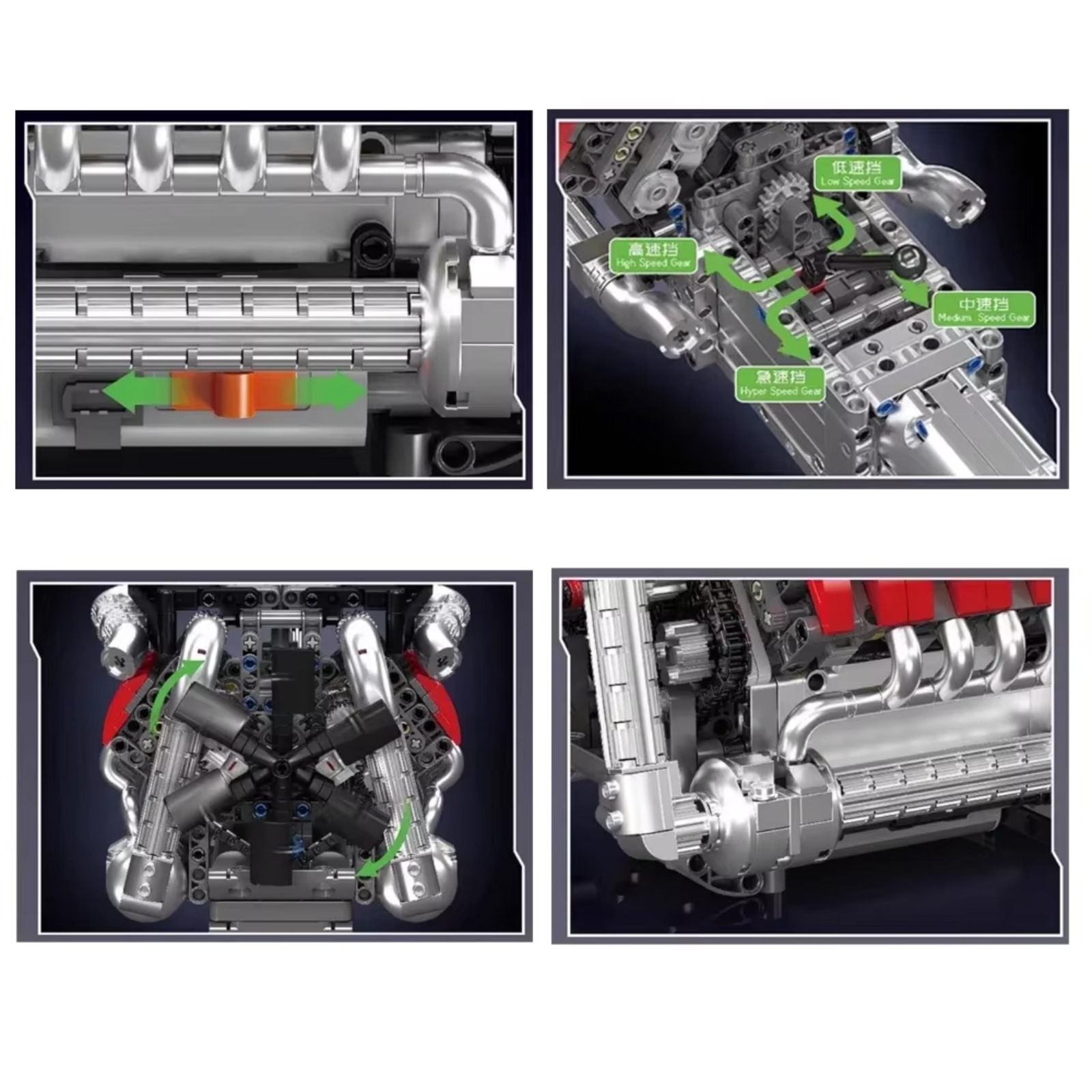 Mould King 10203 MB Merc V8 En - Model Kit Engine ulasan dan harga