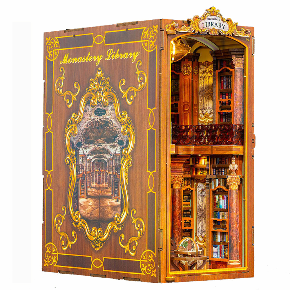 DIY Wooden Book Nook Shelf Ins - Model Kit Glue ulasan dan harga