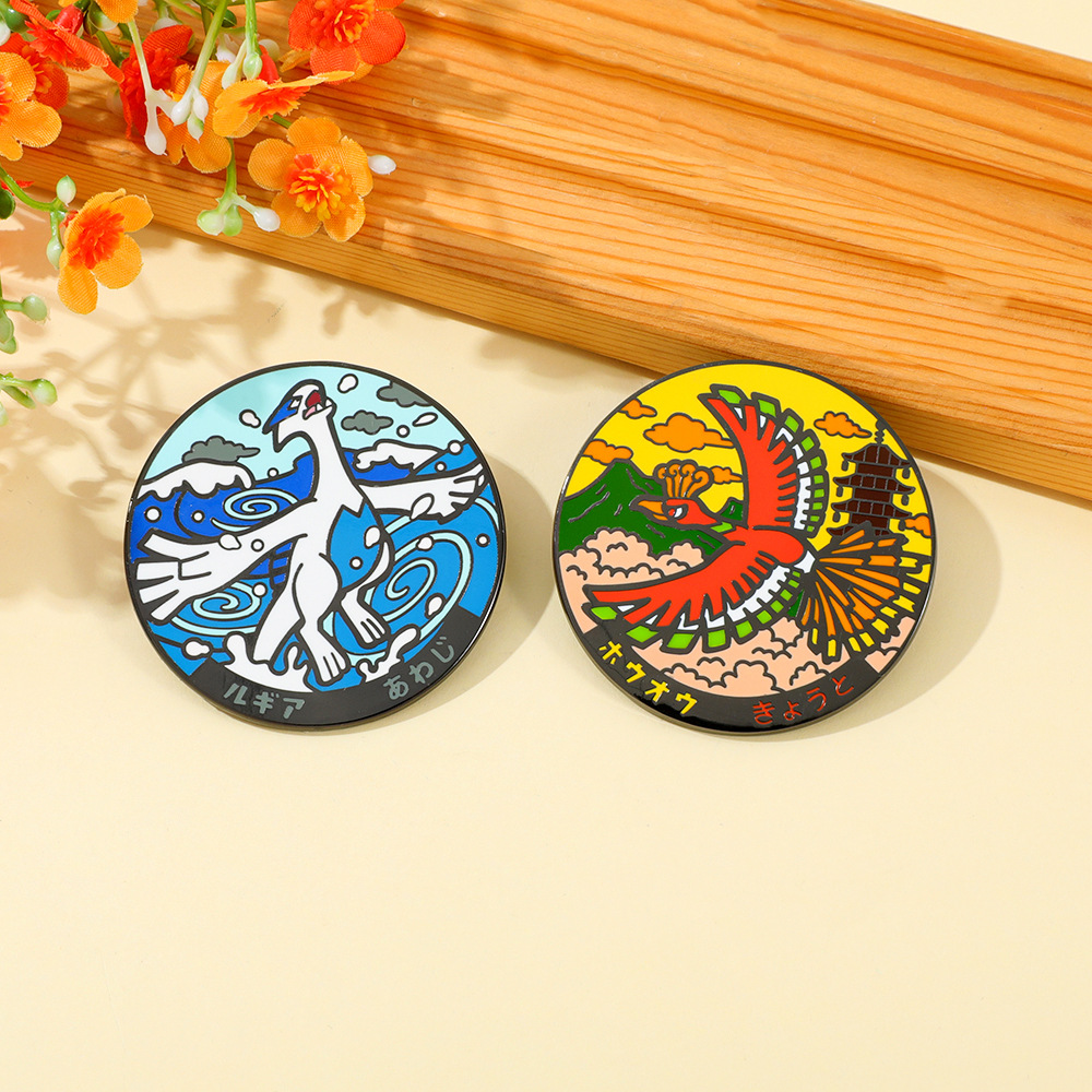 Anime Lugia & Ho-Oh Pin Badge  - Model Kit Lugia ulasan dan harga