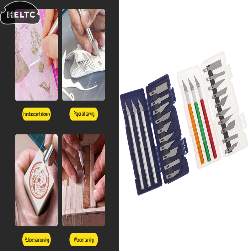 13Pcs Aluminum Alloy Carving K - Hobby Knife Blade ulasan dan harga