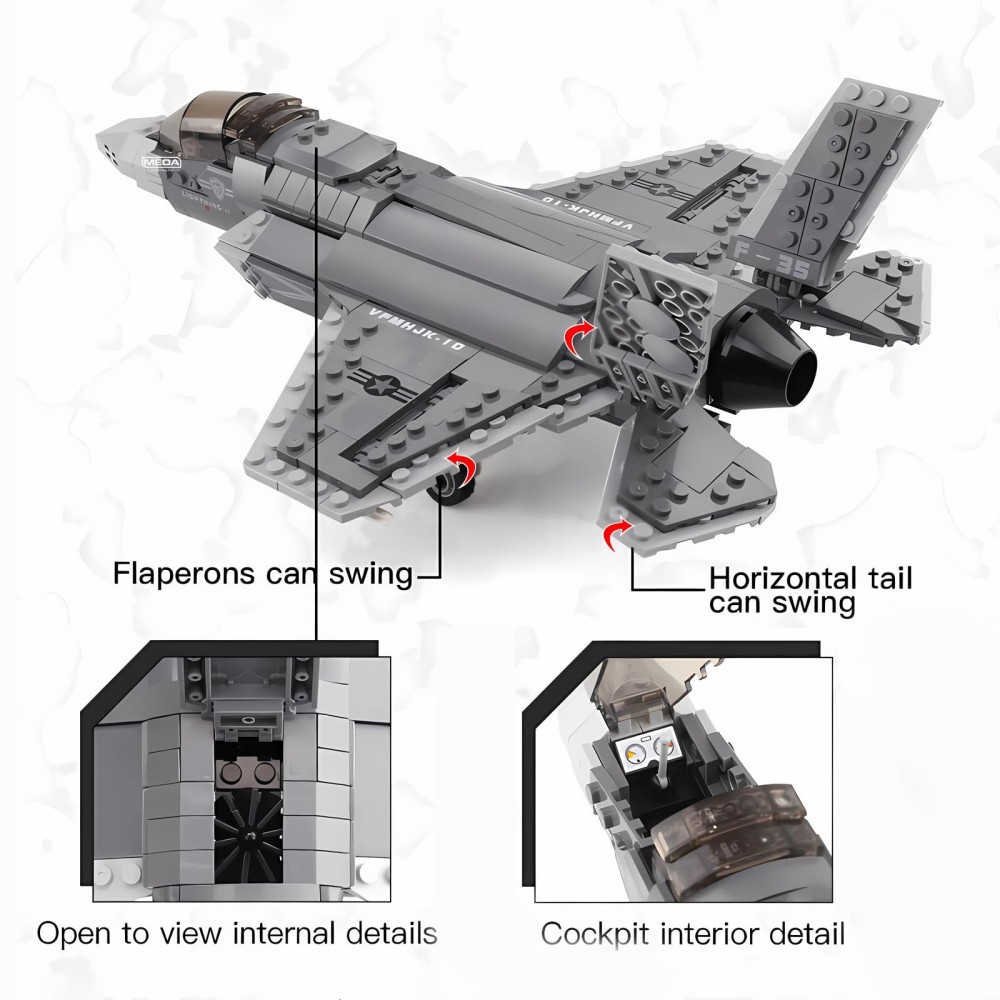 646pcs F-35 Lightning II Plane - Model Kit Ww2 ulasan dan harga