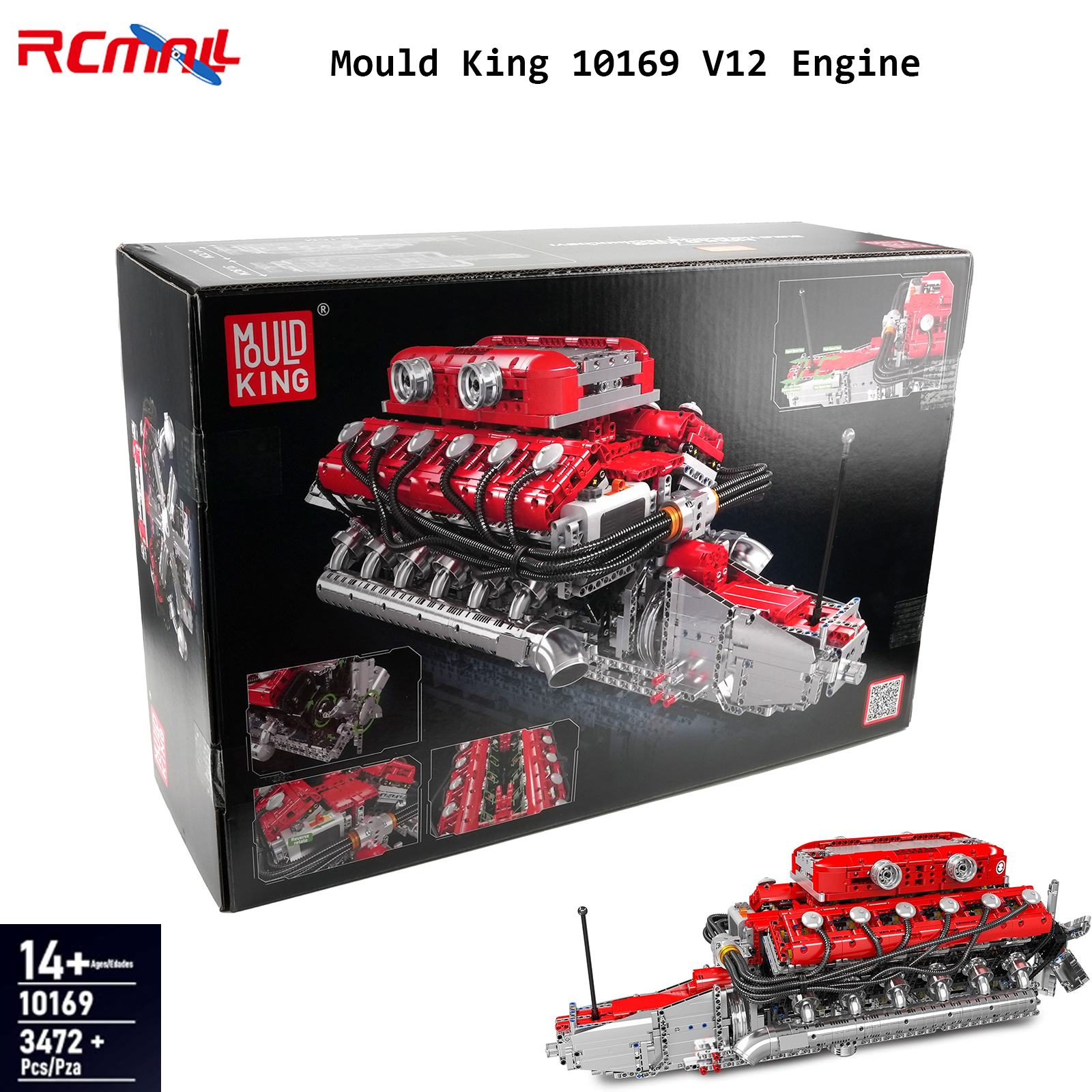 Mould King 10169 V12 Engine Bu - Model Kit Engine ulasan dan harga