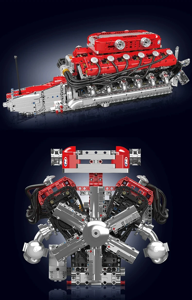 Mould King 10169 V12 Engine Bu - Model Kit Engine ulasan dan harga