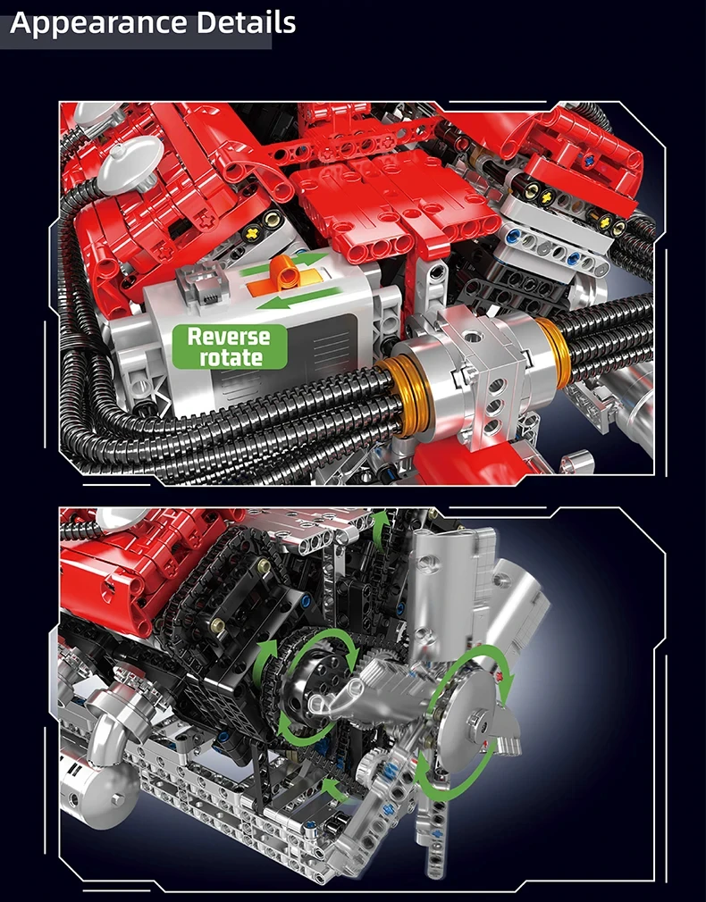 Mould King 10169 V12 Engine Bu - Model Kit Engine ulasan dan harga
