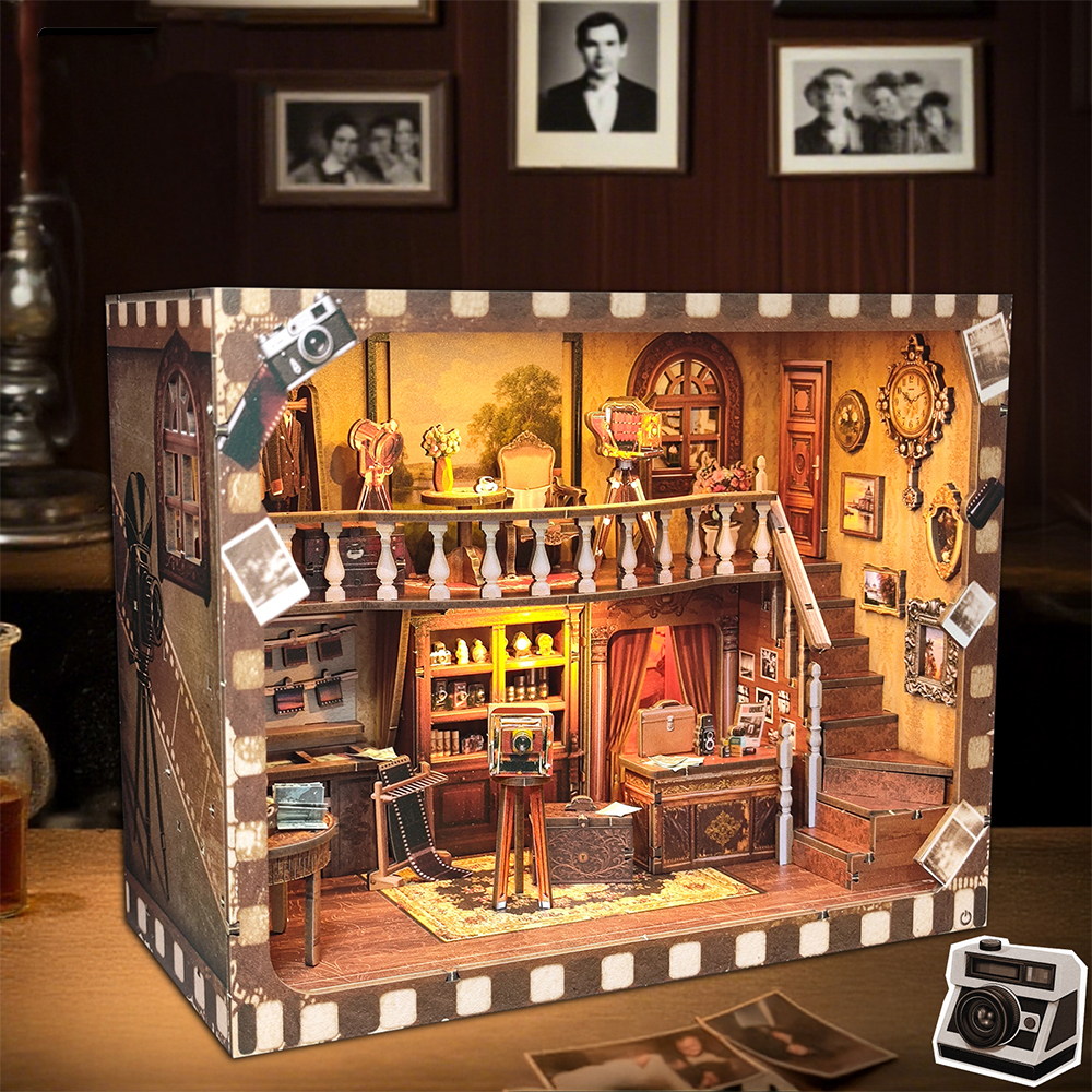 DIY Wooden Book Nook Shelf Ins - Model Kit Glue ulasan dan harga