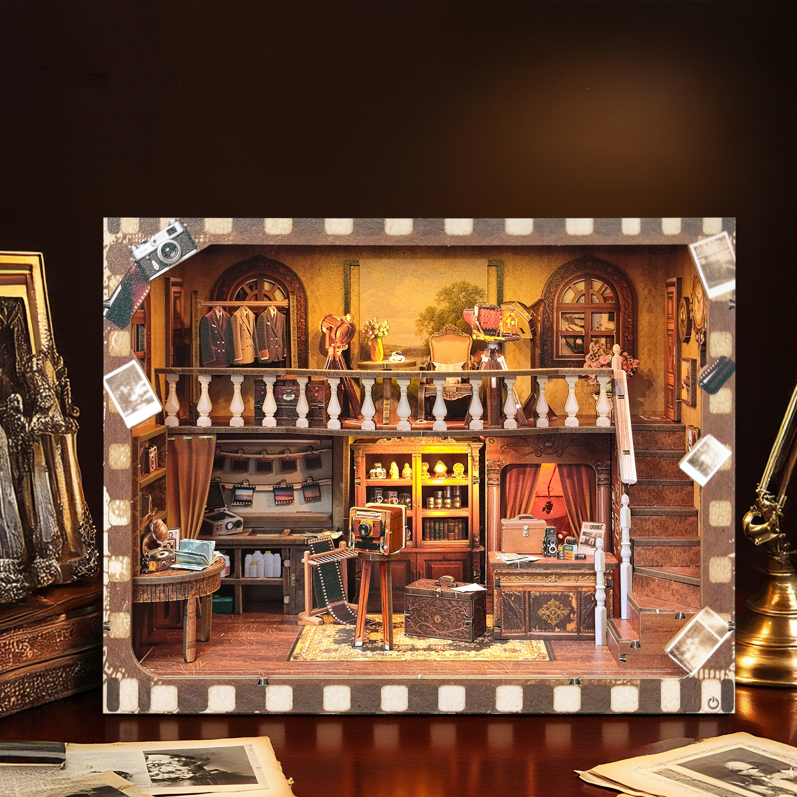 DIY Wooden Book Nook Shelf Ins - Model Kit Glue ulasan dan harga