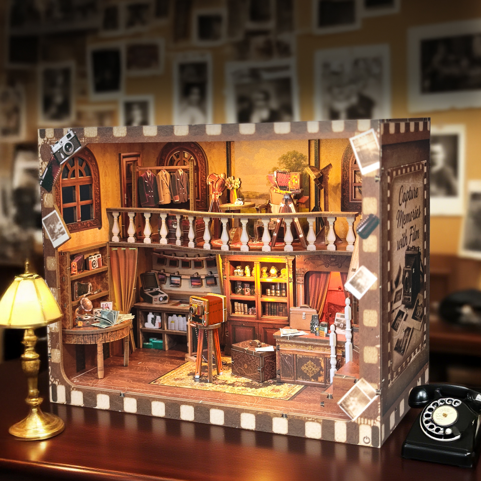 DIY Wooden Book Nook Shelf Ins - Model Kit Glue ulasan dan harga