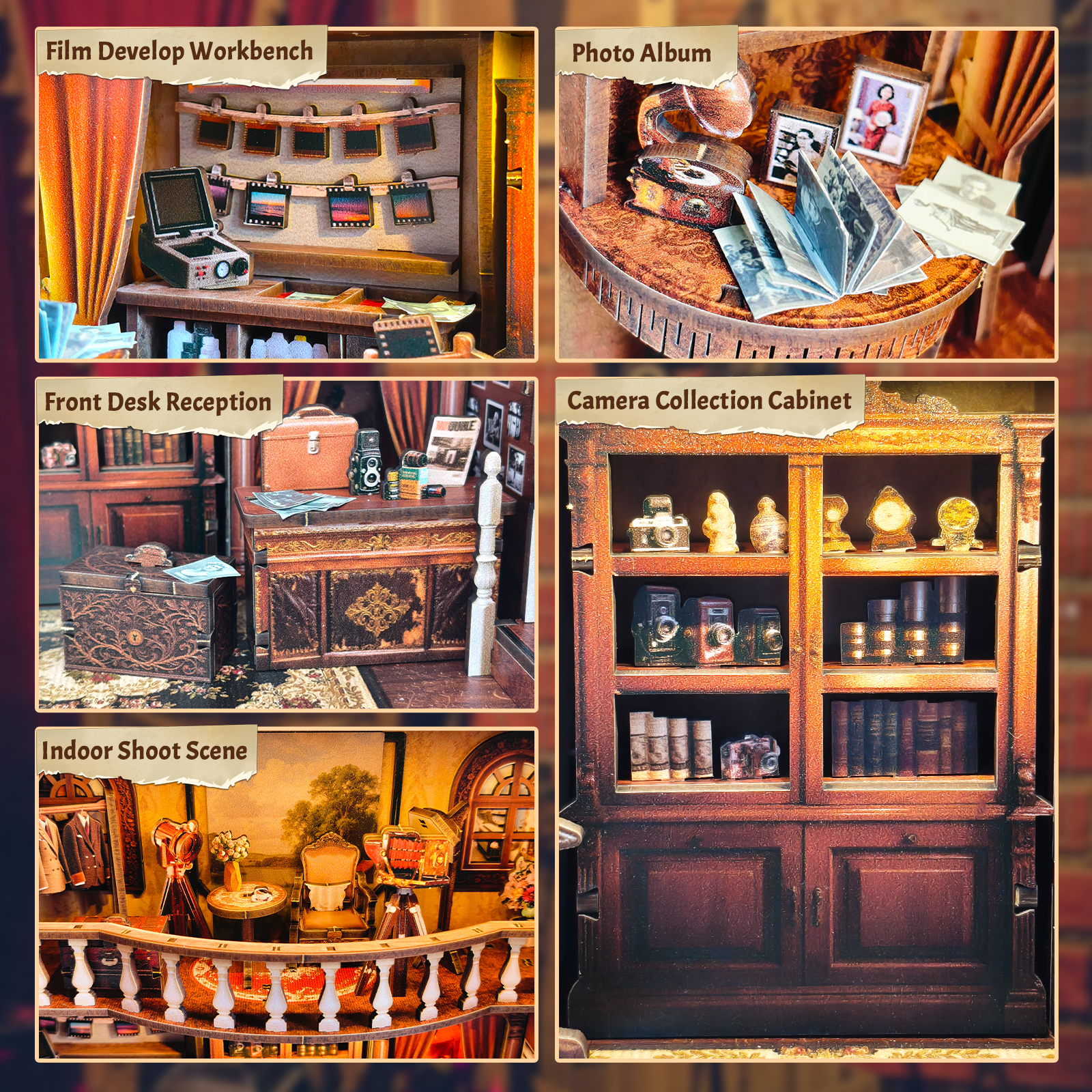 DIY Wooden Book Nook Shelf Ins - Model Kit Glue ulasan dan harga