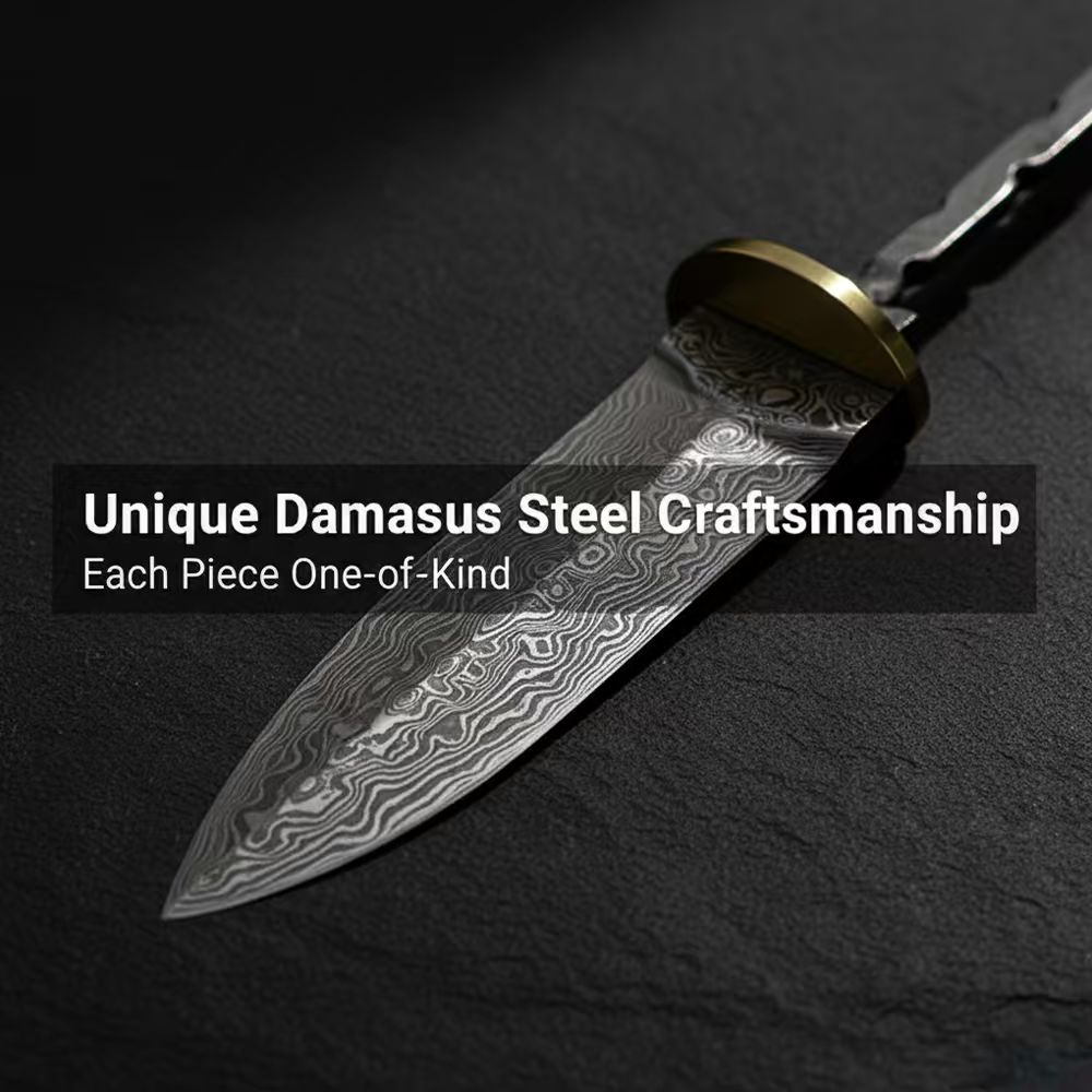 Damascus Steel Tea Knife Blank - Hobby Knife Blade ulasan dan harga