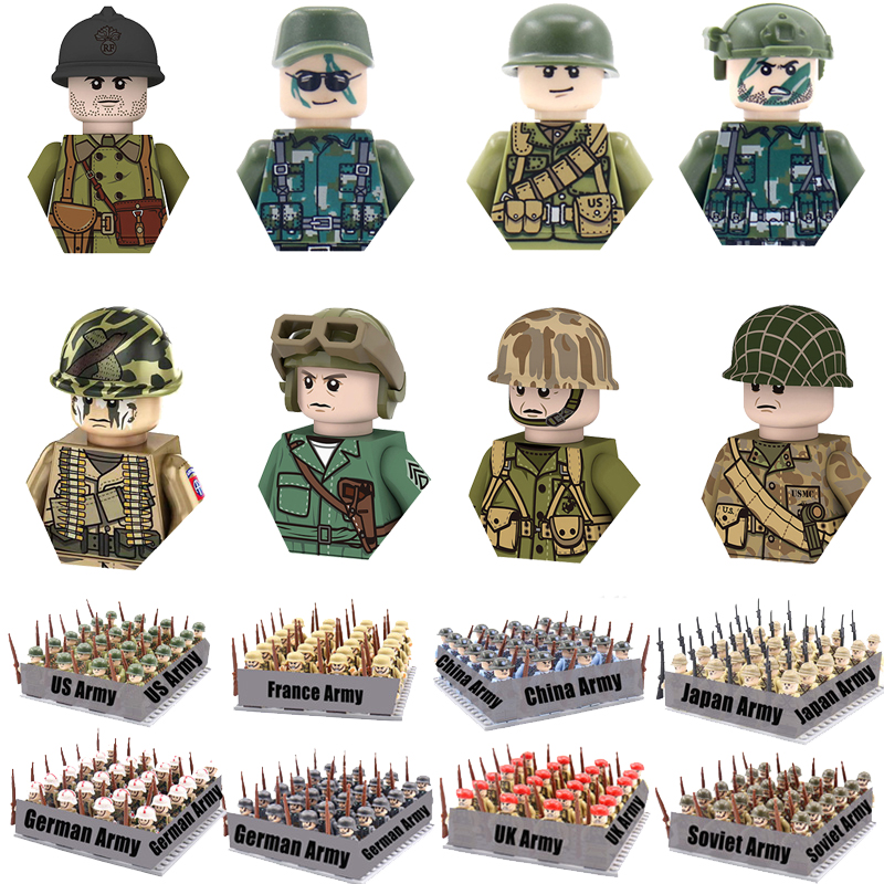 WW2 24pcs/Lot Military Soldier - Model Kit Ww2 ulasan dan harga
