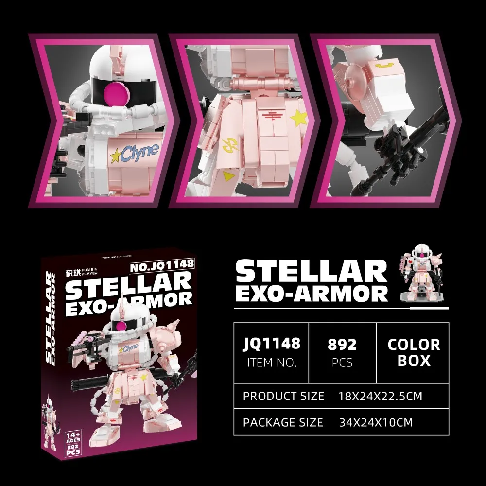 892PCS Pink Zaku Mecha Buildin - Model Kit Gundam Wing ulasan dan harga