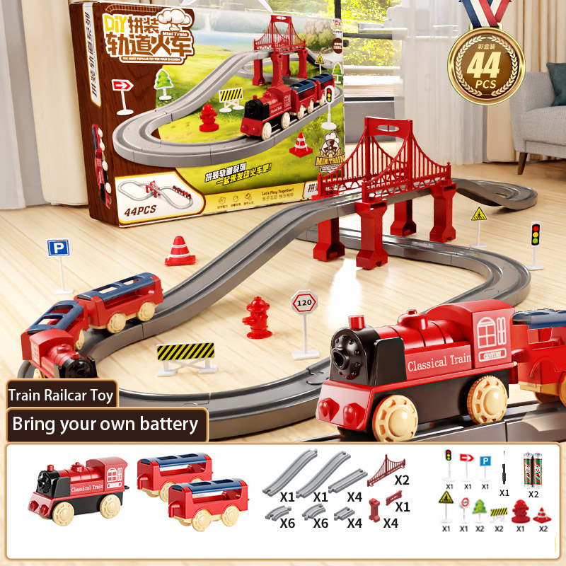 44Pcs/set Electric Train Track - Model Kit Runner ulasan dan harga