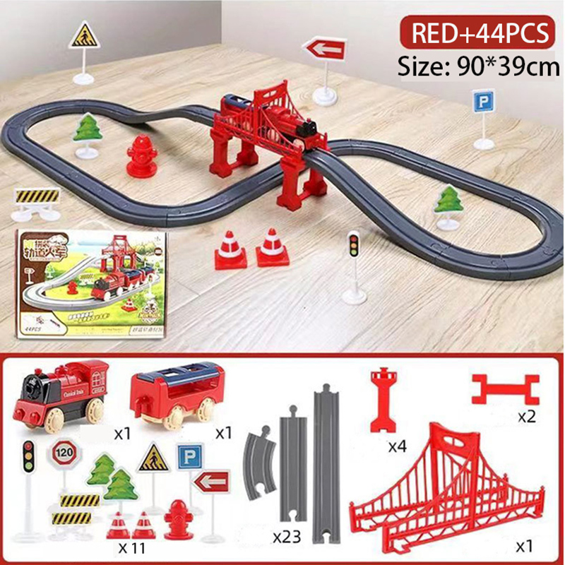 44Pcs/set Electric Train Track - Model Kit Runner ulasan dan harga