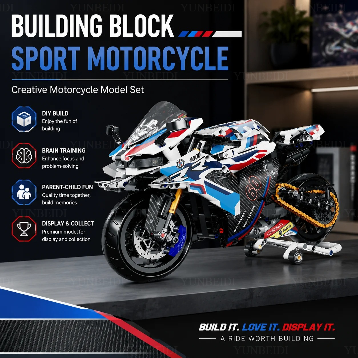 1:8 Building Block Superbike,  - Model Kit Motor Nuclear ulasan dan harga