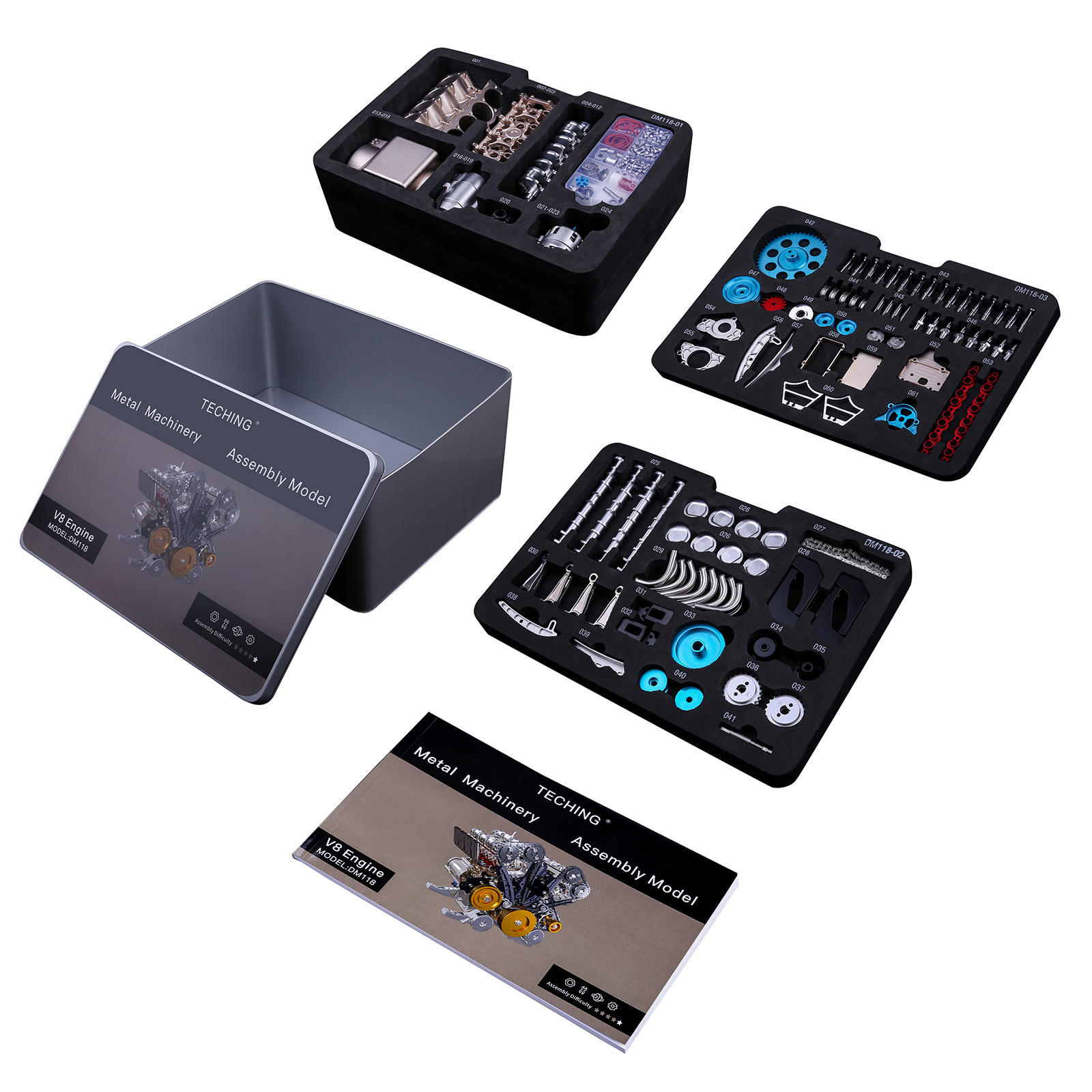 500+Pcs DIY V8 Engine Model Me - Model Kit Engine ulasan dan harga
