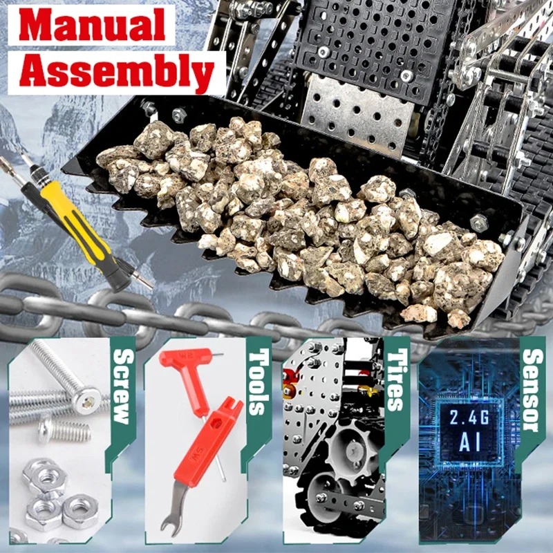 2.4G 10CH RC Tracked Dump Truc - Model Kit Runner ulasan dan harga
