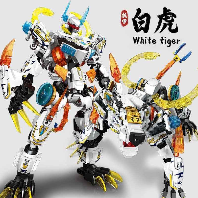 2in1 White Tiger Mecha Buildin - Model Kit Mecha ulasan dan harga