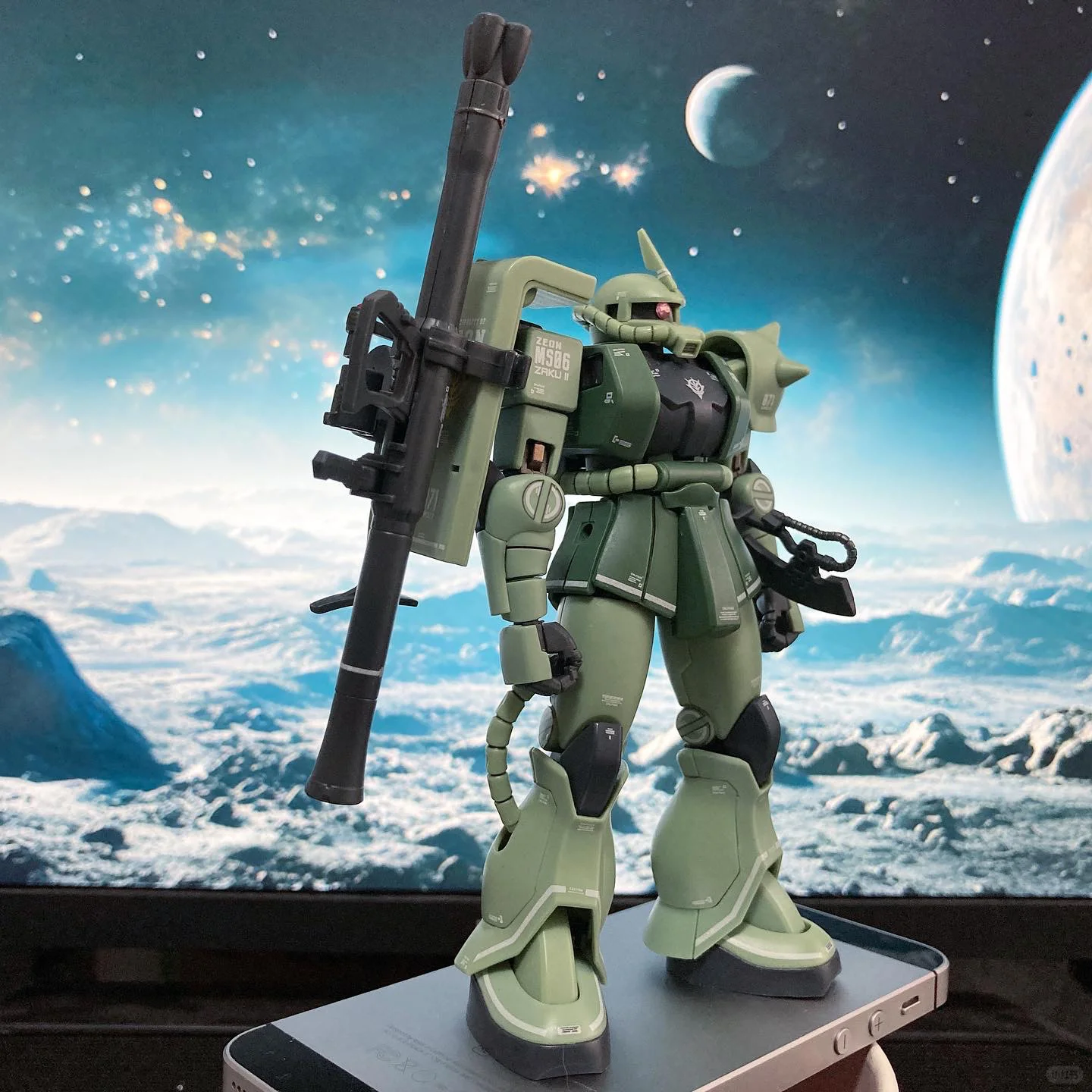 Hg 1/144 Gto Ms-06c-6/R6 Zaku  - Model Kit Gundam Wing ulasan dan harga