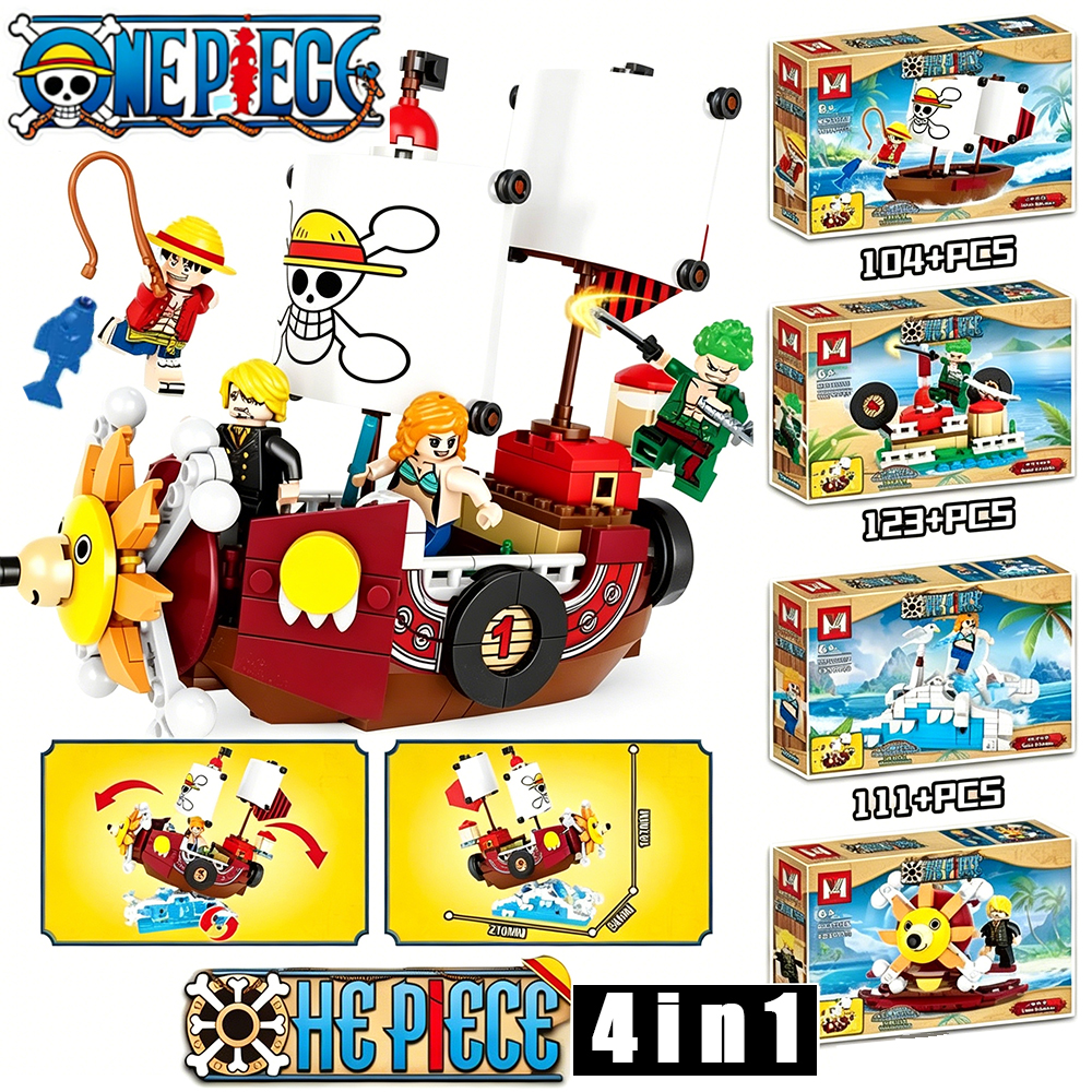 4in1 One Piece THOUSAND SUNNY  - Model Kit Thousand Sunny ulasan dan harga