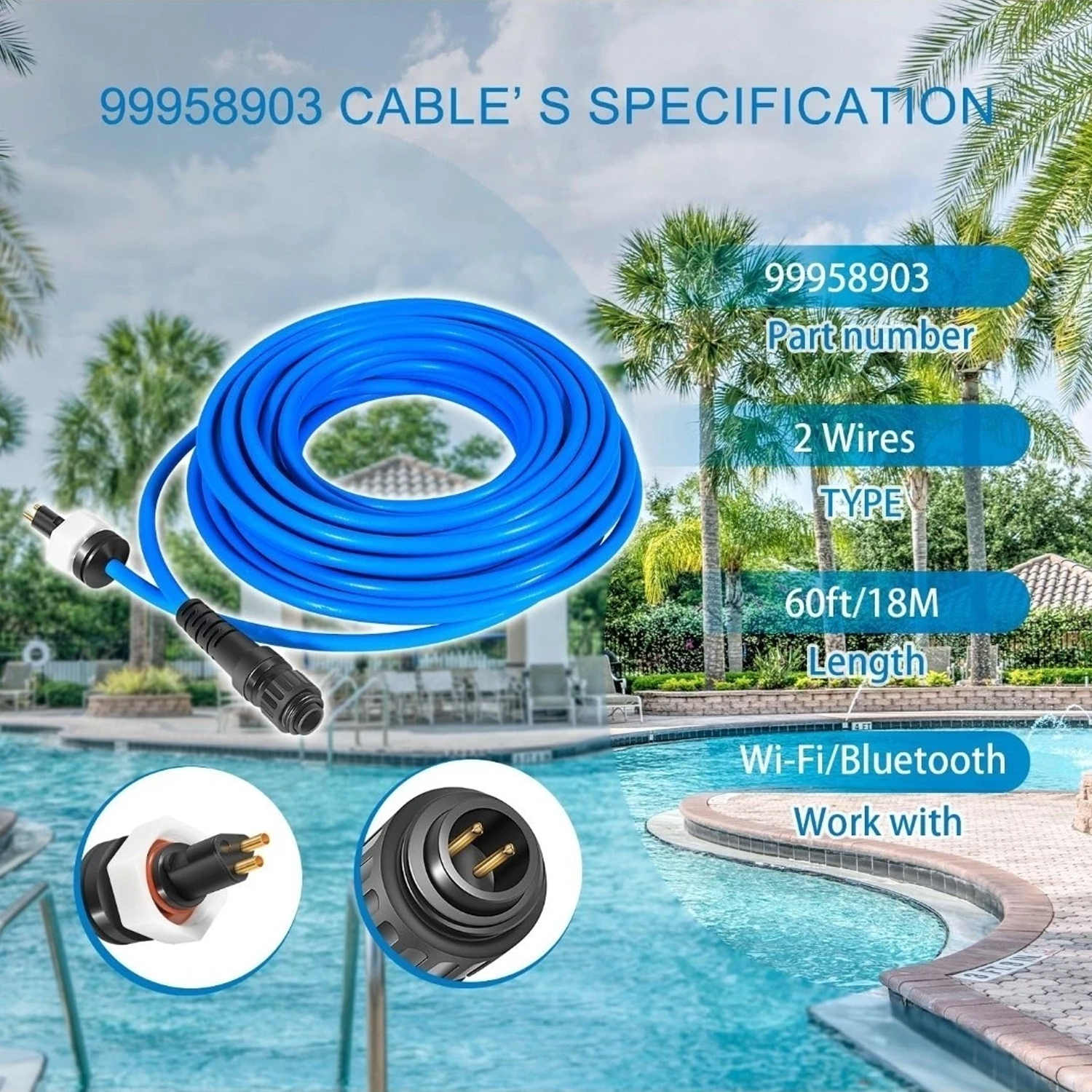 18M (60ft) , 2 Wire, 99958903- - Model Kit Lancelot ulasan dan harga