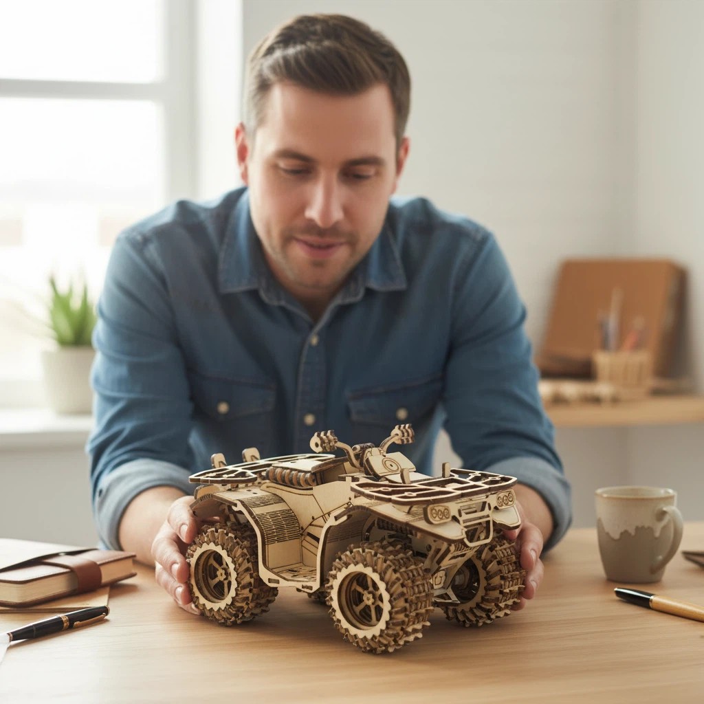 OUZEY DIY Sand & Beach Vehicle - Model Kit Motor Nuclear ulasan dan harga