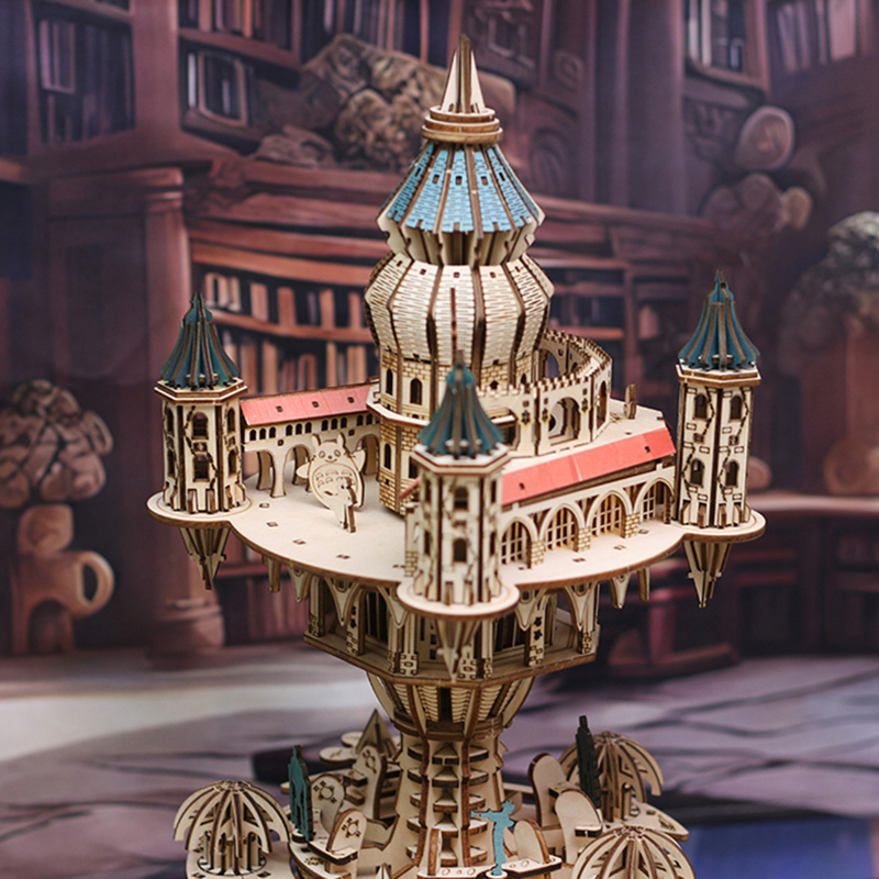 NEW DIY 3D Wooden Puzzle Castl - Model Kit Glue ulasan dan harga