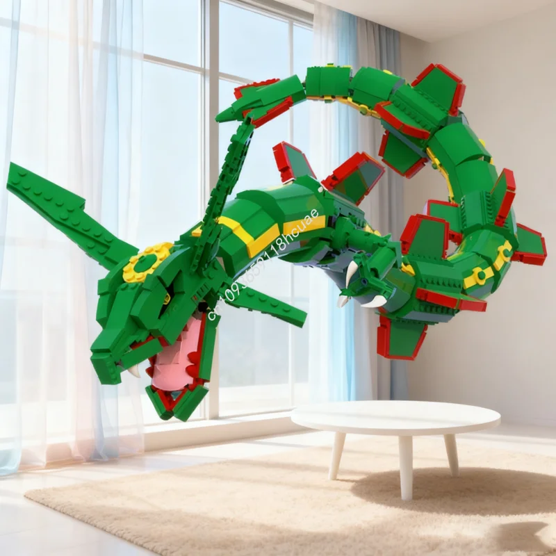 1417pcs MOC Pokemon Rayquaza C - Model Kit Rayquaza ulasan dan harga